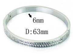 HY Wholesale Stainless Steel 316L Bangle(Crystal)-HY19B0252HOQ