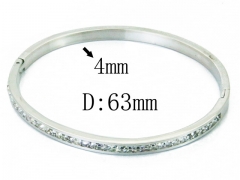 HY Wholesale Stainless Steel 316L Bangle(Crystal)-HY19B0258HKX