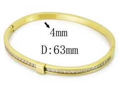 HY Wholesale Stainless Steel 316L Bangle(Crystal)-HY19B0262HOS