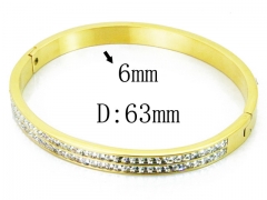 HY Wholesale Stainless Steel 316L Bangle(Crystal)-HY19B0253IWW