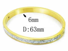 HY Wholesale Stainless Steel 316L Bangle(Crystal)-HY19B0256HNC