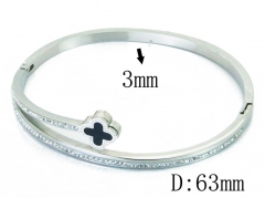 HY Wholesale Stainless Steel 316L Bangle(Crystal)-HY19B0215HMA