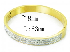 HY Wholesale Stainless Steel 316L Bangle(Crystal)-HY19B0251HOE