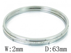 HY Wholesale Stainless Steel 316L Bangle(Crystal)-HY19B0165HOQ