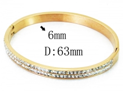 HY Wholesale Stainless Steel 316L Bangle(Crystal)-HY19B0254IRR