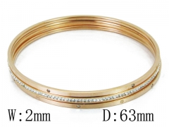 HY Wholesale Stainless Steel 316L Bangle(Crystal)-HY19B0167IHD