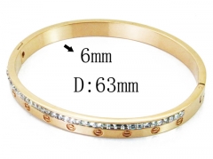 HY Wholesale Stainless Steel 316L Bangle(Crystal)-HY19B0268HPF