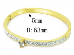 HY Wholesale Stainless Steel 316L Bangle(Crystal)-HY19B0227HOE