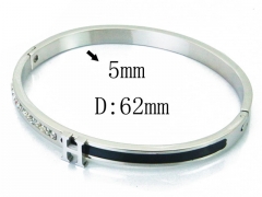 HY Wholesale Stainless Steel 316L Bangle(Crystal)-HY19B0294HNR