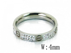 HY Wholesale 316L Stainless Steel CZ Rings-HY19R0535OE