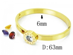 HY Wholesale Stainless Steel 316L Bangle(Crystal)-HY19B0218HMR