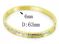 HY Wholesale Stainless Steel 316L Bangle(Crystal)-HY19B0267HPA