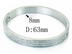 HY Wholesale Stainless Steel 316L Bangle(Crystal)-HY19B0250HMA