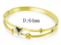 HY Wholesale Stainless Steel 316L Bangle(Crystal)-HY19B0278HOS