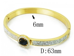 HY Wholesale Stainless Steel 316L Bangle(Crystal)-HY19B0289HOE