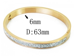 HY Wholesale Stainless Steel 316L Bangle(Crystal)-HY19B0257HNC