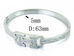 HY Wholesale Stainless Steel 316L Bangle(Crystal)-HY19B0315HOD