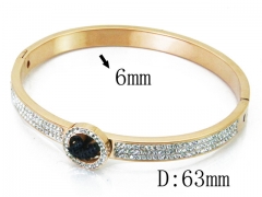 HY Wholesale Stainless Steel 316L Bangle(Crystal)-HY19B0290HOW