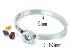 HY Wholesale Stainless Steel 316L Bangle(Crystal)-HY19B0217HKD