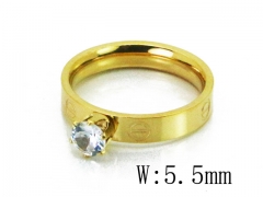 HY Wholesale 316L Stainless Steel CZ Rings-HY19R0539MX