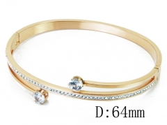 HY Wholesale Stainless Steel 316L Bangle(Crystal)-HY19B0231HNC