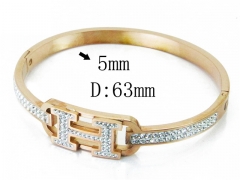 HY Wholesale Stainless Steel 316L Bangle(Crystal)-HY19B0317IFF