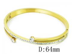 HY Wholesale Stainless Steel 316L Bangle(Crystal)-HY19B0230HNX
