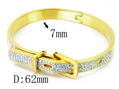 HY Wholesale Stainless Steel 316L Bangle(Crystal)-HY19B0246IIW