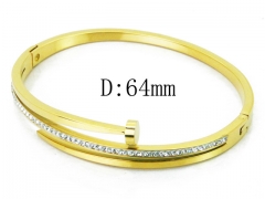 HY Wholesale Stainless Steel 316L Bangle(Crystal)-HY19B0273HMZ