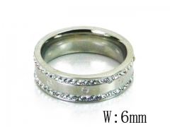 HY Wholesale 316L Stainless Steel CZ Rings-HY19R0529OB