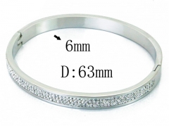 HY Wholesale Stainless Steel 316L Bangle(Crystal)-HY19B0255HLG