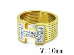 HY Wholesale 316L Stainless Steel CZ Rings-HY19R0464HBB