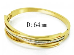 HY Wholesale Stainless Steel 316L Bangle(Crystal)-HY19B0276HOR
