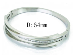 HY Wholesale Stainless Steel 316L Bangle(Crystal)-HY19B0275HMF