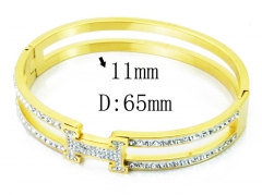 HY Wholesale Stainless Steel 316L Bangle(Crystal)-HY19B0319IHD