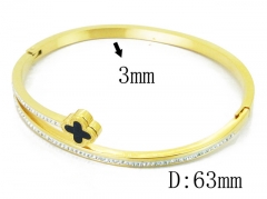HY Wholesale Stainless Steel 316L Bangle(Crystal)-HY19B0216HOD