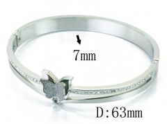 HY Wholesale Stainless Steel 316L Bangle(Crystal)-HY19B0242HMZ