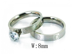 HY Stainless Steel 316L Lover Rings-HY19R0553PT