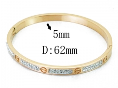 HY Wholesale Stainless Steel 316L Bangle(Crystal)-HY19B0265HOF