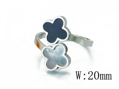 HY Stainless Steel 316L Lady Shell Rings-HY19R0414OX