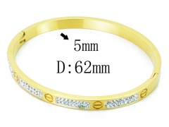 HY Wholesale Stainless Steel 316L Bangle(Crystal)-HY19B0264HMZ