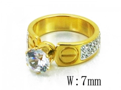 HY Wholesale 316L Stainless Steel CZ Rings-HY19R0500HHF