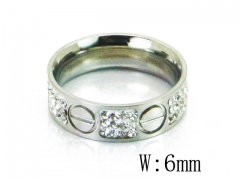 HY Wholesale 316L Stainless Steel CZ Rings-HY19R0532PV