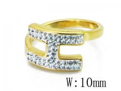HY Wholesale 316L Stainless Steel CZ Rings-HY19R0470PD