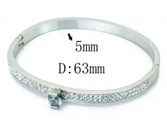 HY Wholesale Stainless Steel 316L Bangle(Crystal)-HY19B0226HMZ