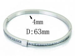 HY Wholesale Stainless Steel 316L Bangle(Crystal)-HY19B0261HMW