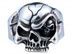 HY Wholesale 316L Stainless Steel Skull Rings-HY0012R202