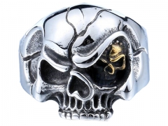 HY Wholesale 316L Stainless Steel Skull Rings-HY0012R201