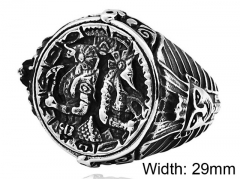 HY Wholesale 316L Stainless Steel Religion Rings-HY0012R226