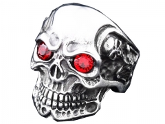 HY Wholesale 316L Stainless Steel Skull Rings-HY0012R159